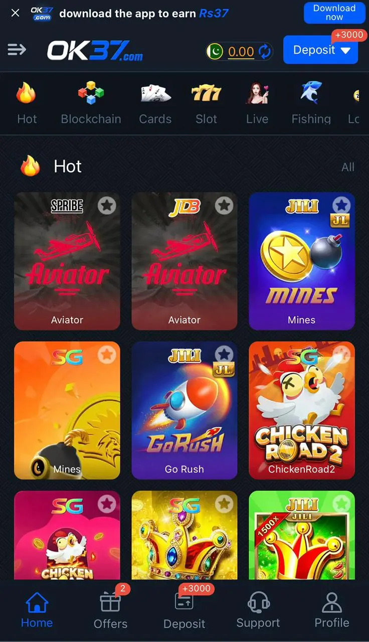 OK37 Game Home Page